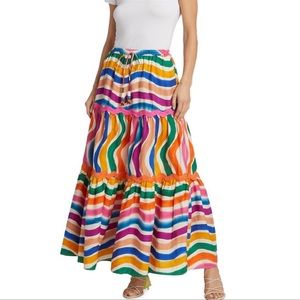 NWOT FARM Rio Rainbow Maxi Skirt M
